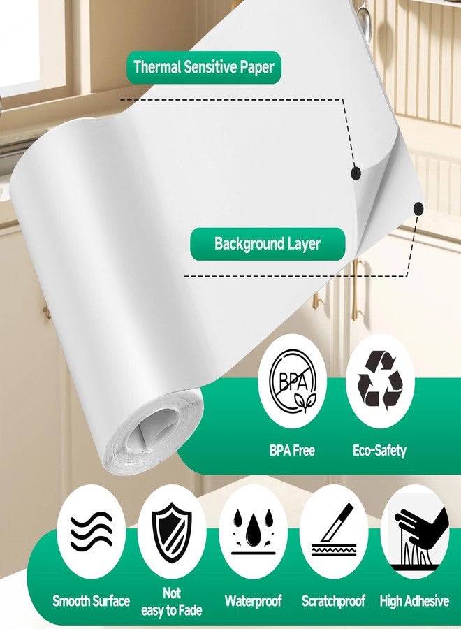 Runhike 10 Rolls Sticker Maker Refill Compatible with Hello Blink,2.2 X 0.98 Inch,White Adhesive Stickers Compatible with Hello Blink,Thermal Paper for Most Kids Instant Camera - Image 2